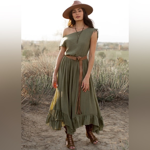 Joyfolie Dresses & Skirts - Joyfolie Gia Dress in Olive